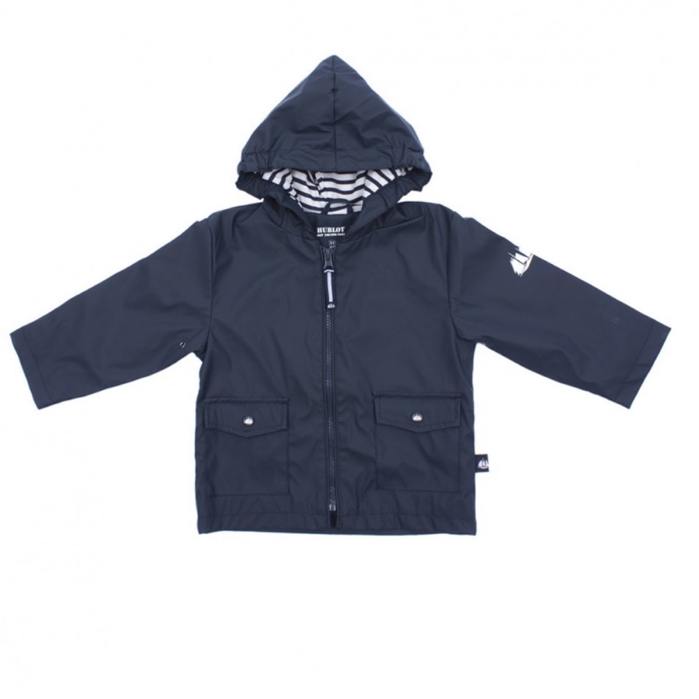 NWT Hublot Baby Raincoat ships nautical Size 1 Year Navy